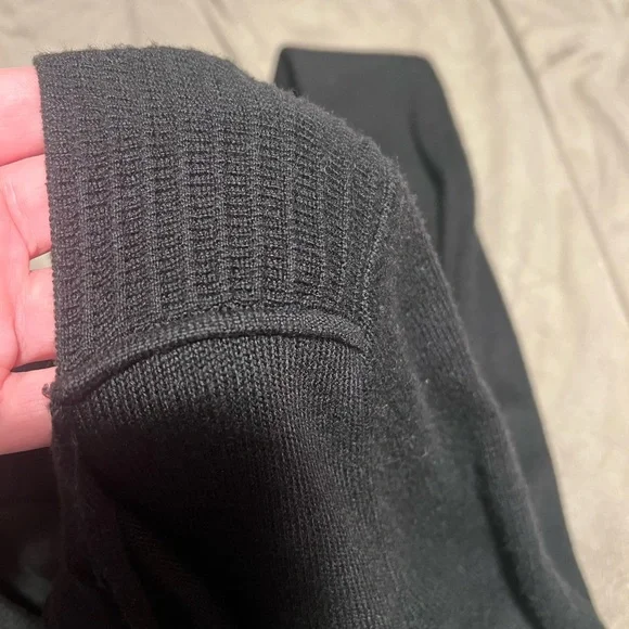 Calvin Klein Body Hugging Ruffle Front Belted Sweater Dress Size Small - Picture 2 of 3